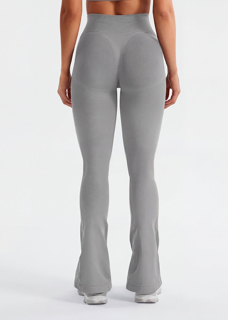 High-Waisted Mini Flare Yoga Leggings – Seamless Butt Lifting Pants