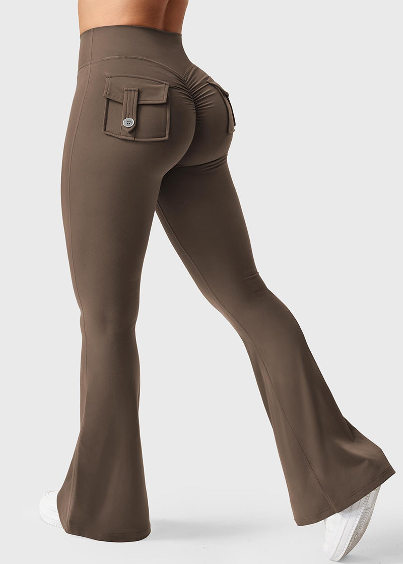 Y2K High-Waisted Cargo Leggings with Butt-Lifting Fit & Pockets