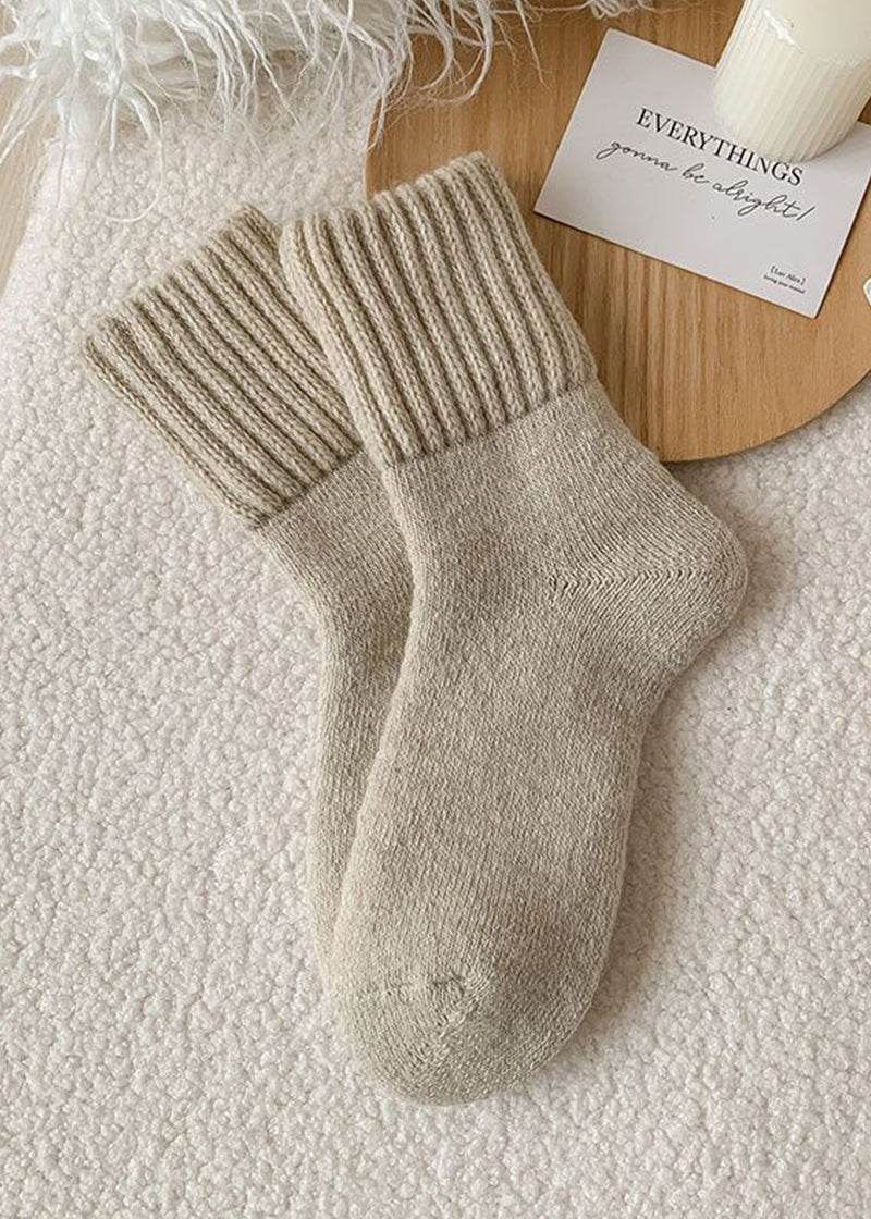 Cozy Ribbed Fleece Lined Crew Socks
