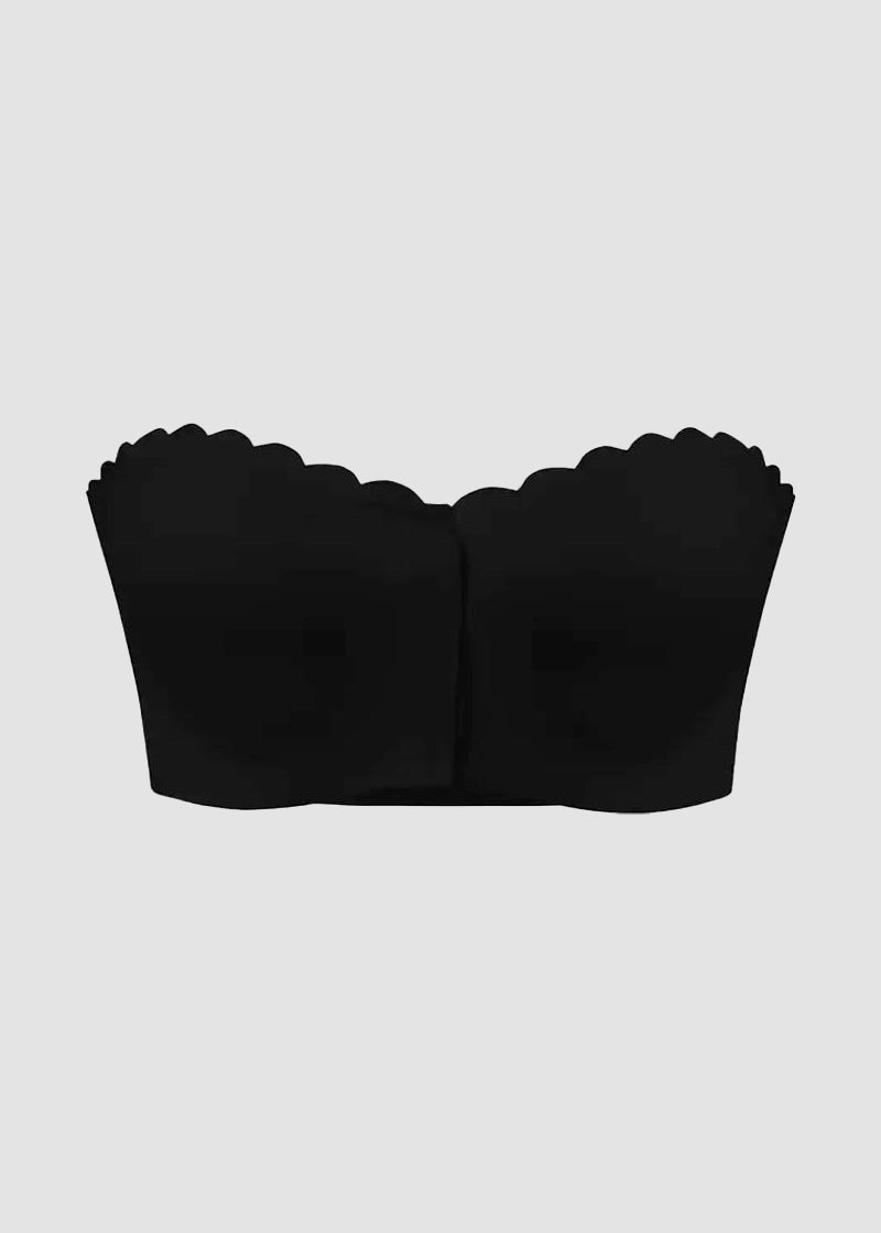 Comfortable Breathable Scallop Trim Hook & Eye Front Bralette