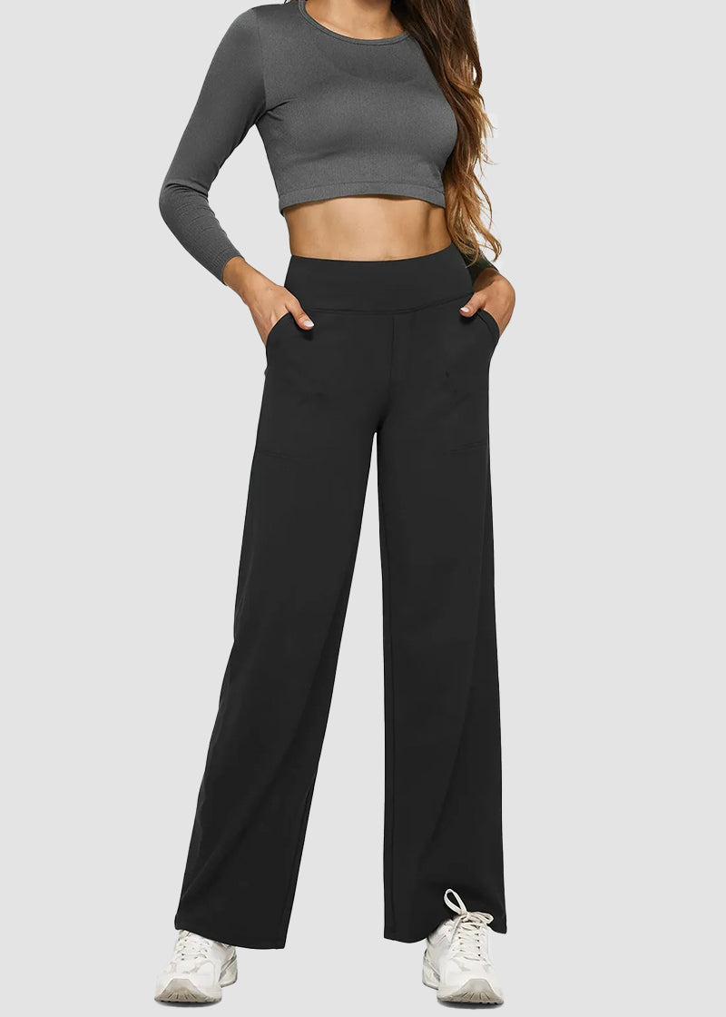 Women's Loose High-Waist Stretch Bootcut Work Leggings