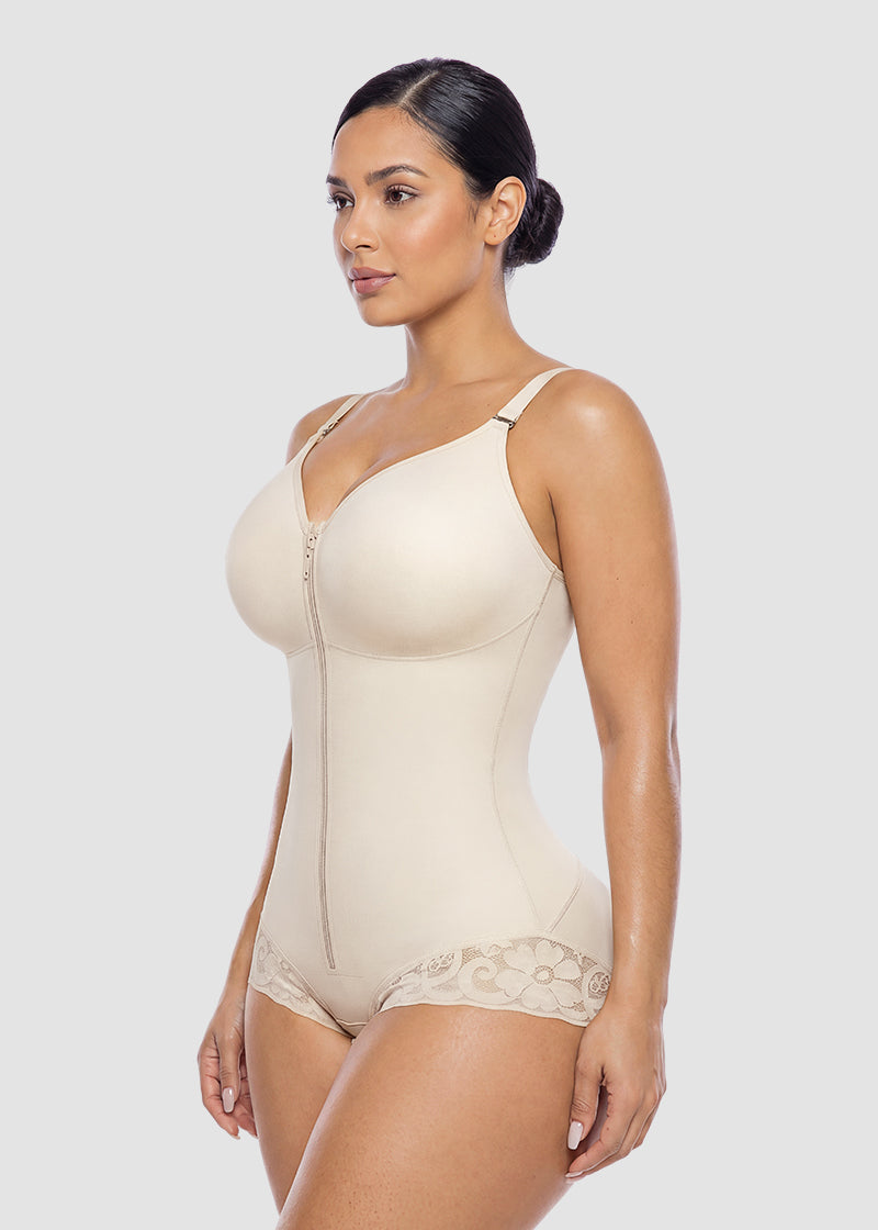 Front Zip Sculpting Bodysuit