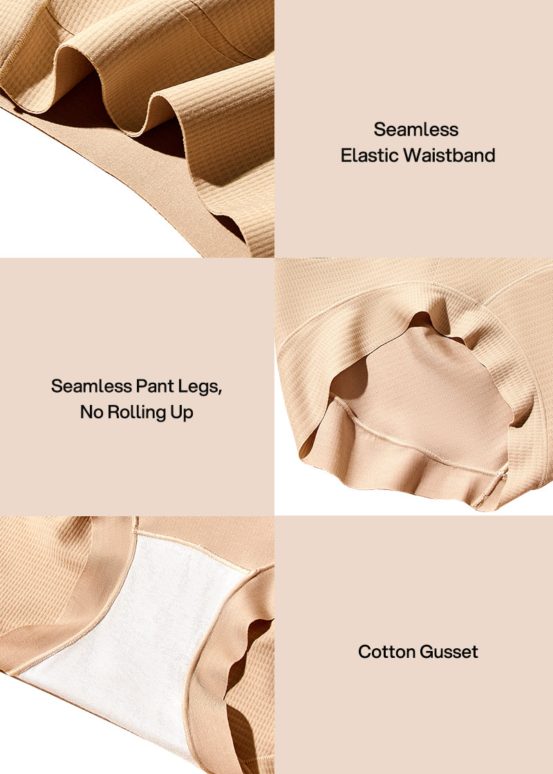 High-Waist Checkered Sculpting Panties (6 Pack)