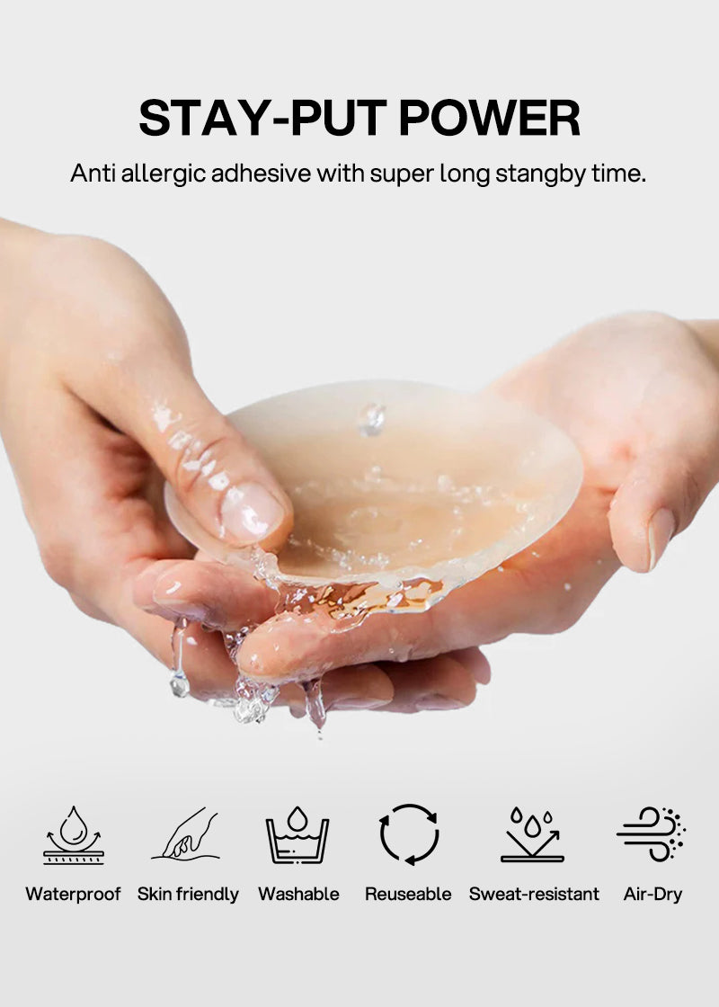 Seamless Non-Adhesive Nip Covers (2 Pairs)