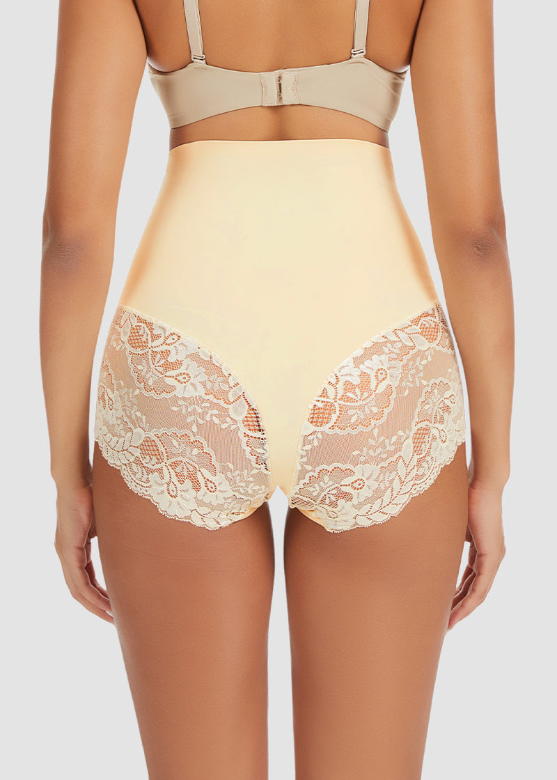 Smooth High-Waisted Sheer Lace Sculpting Brief (4 Pack)