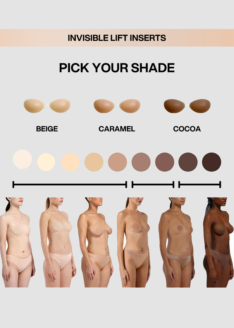 Front Closure Silicone Self-Adhesive Invisible Bra (2 pairs)