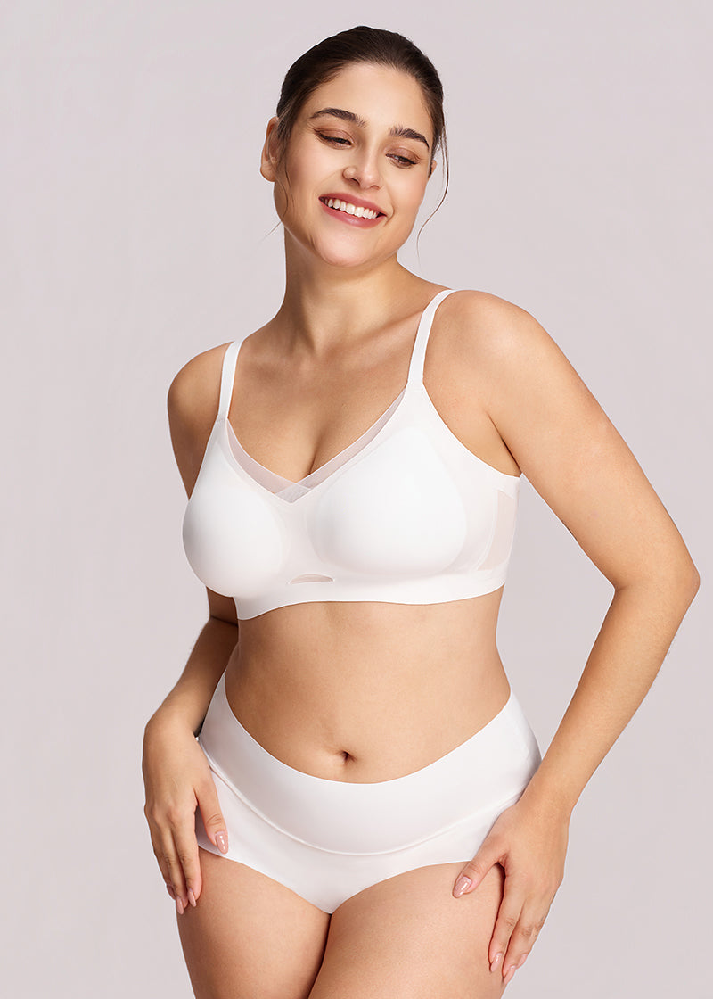 Comfort Mesh Crossover Wireless Bra