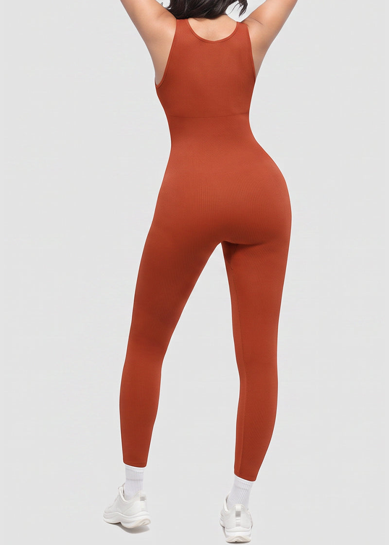 Deep V Tummy Control Sculpting Jumpsuit