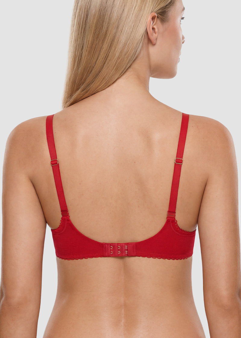 Lace Underwire Unlined Sheer Demi Balconette Bra