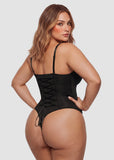 Lace-Up Back Tummy Control Bodysuit