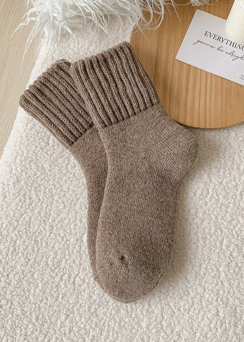 Cozy Ribbed Fleece Lined Crew Socks