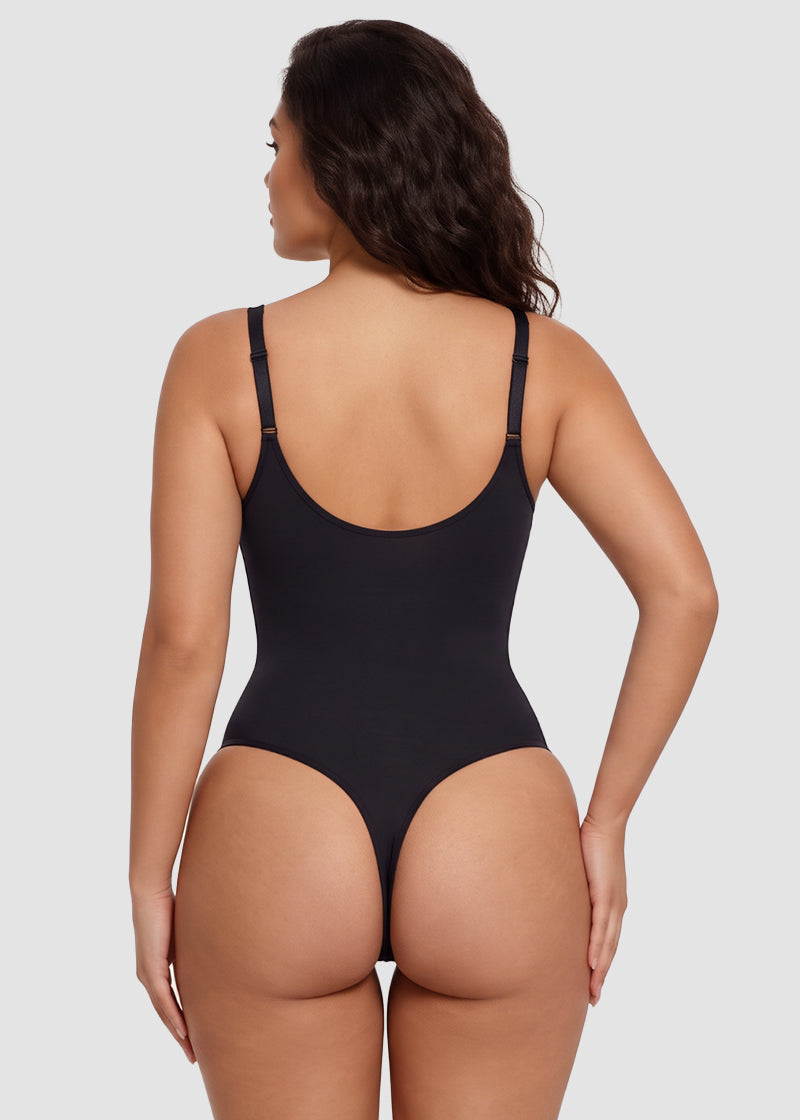 Deep V Sculpting Thong Bodysuit