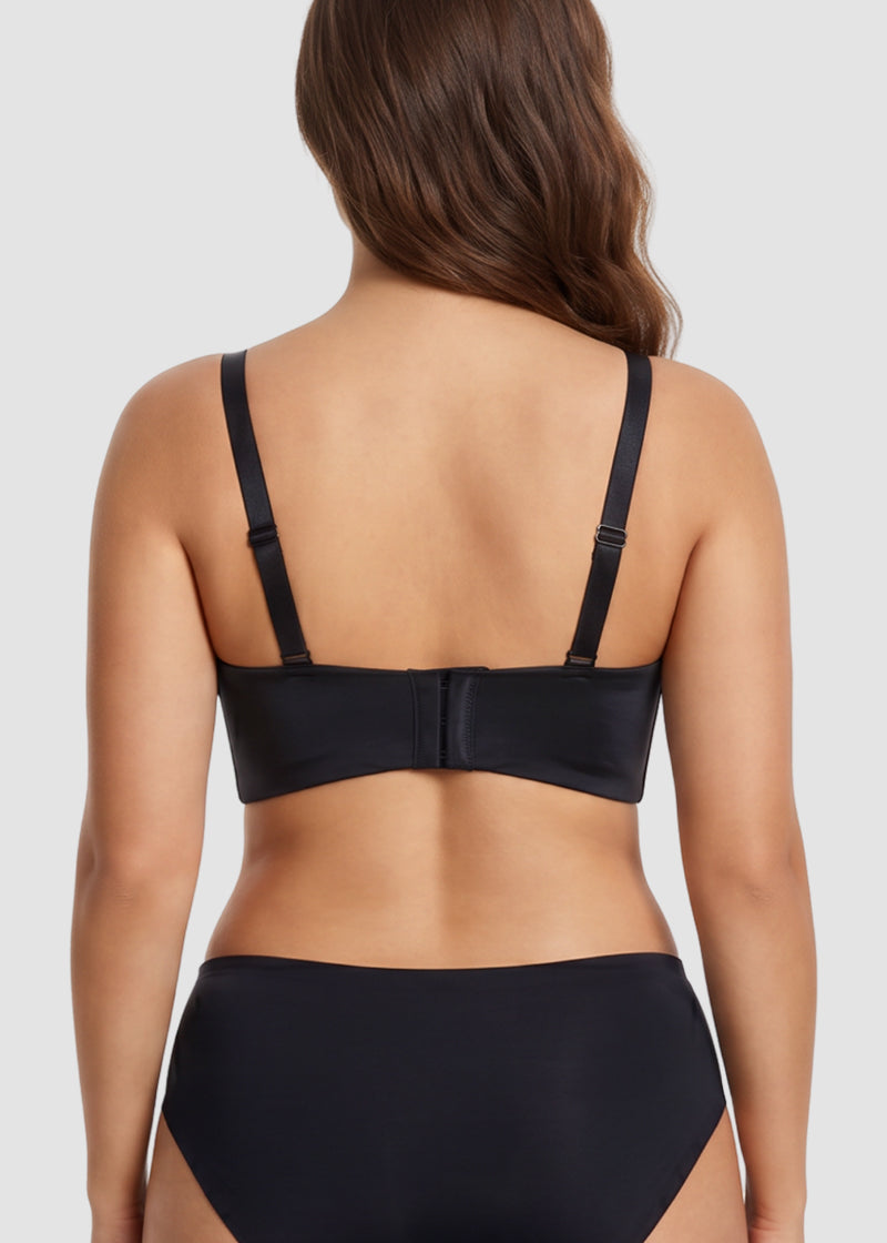 Lace-Up Padded Push-Up Bra