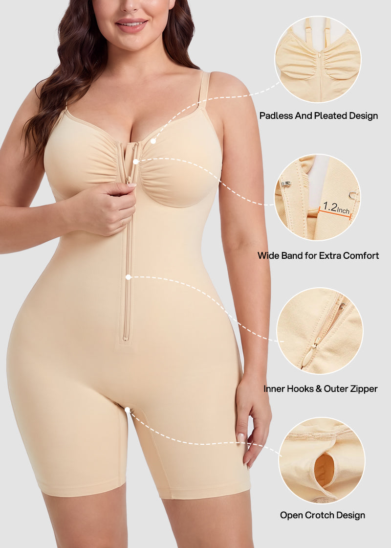 Seamless Tummy Control Zipper Bodysuit
