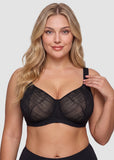 Ultra-Lightweight Full Coverage Cup Jacquard Mesh Comfort Bra