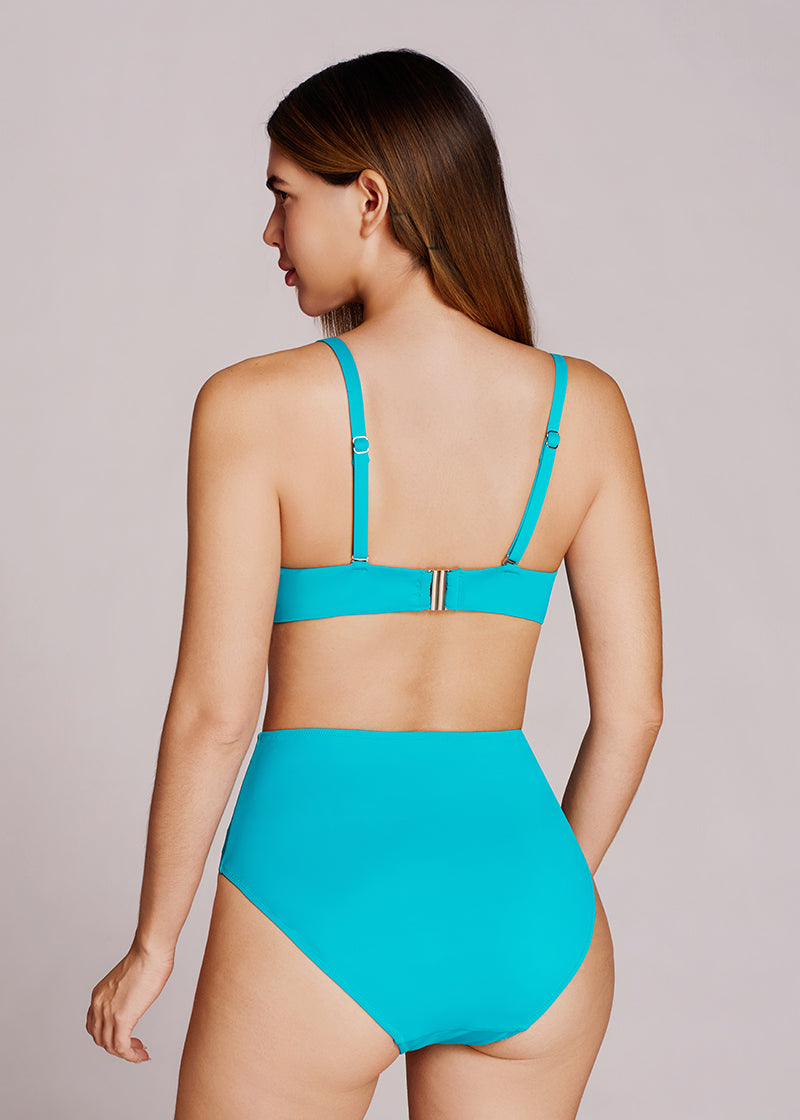 High-Waisted Ruched Tummy Control Bikini Set