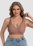 Wireless Leopard V-Neck Contour Bra