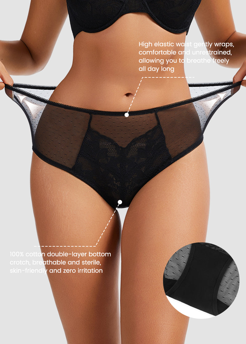 Enchant Floral Lace Brief Underwear (3 Pack)