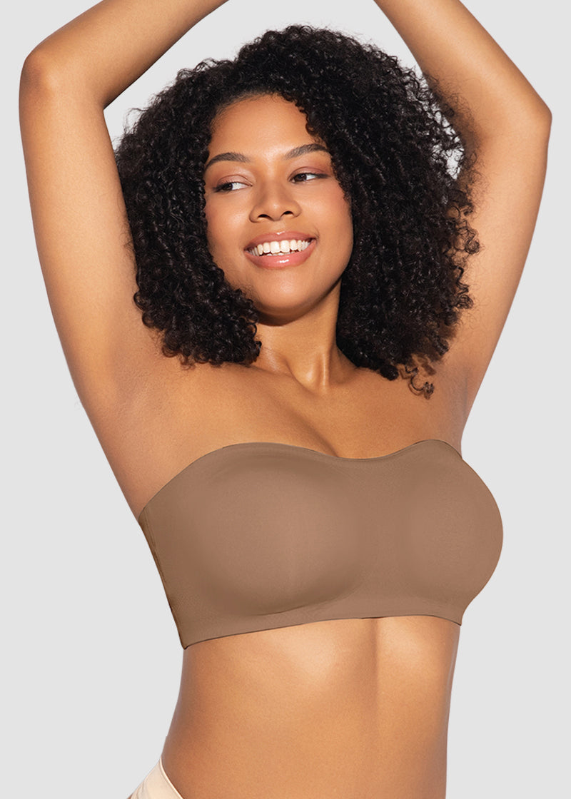 Non-Slip Crossover Side Hook Bandeau Bra