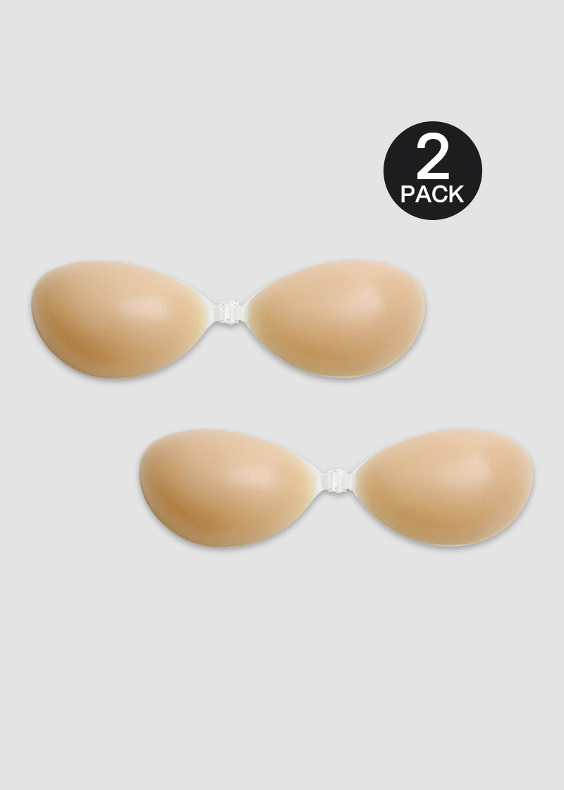 Front Closure Silicone Self-Adhesive Invisible Bra (2 pairs)