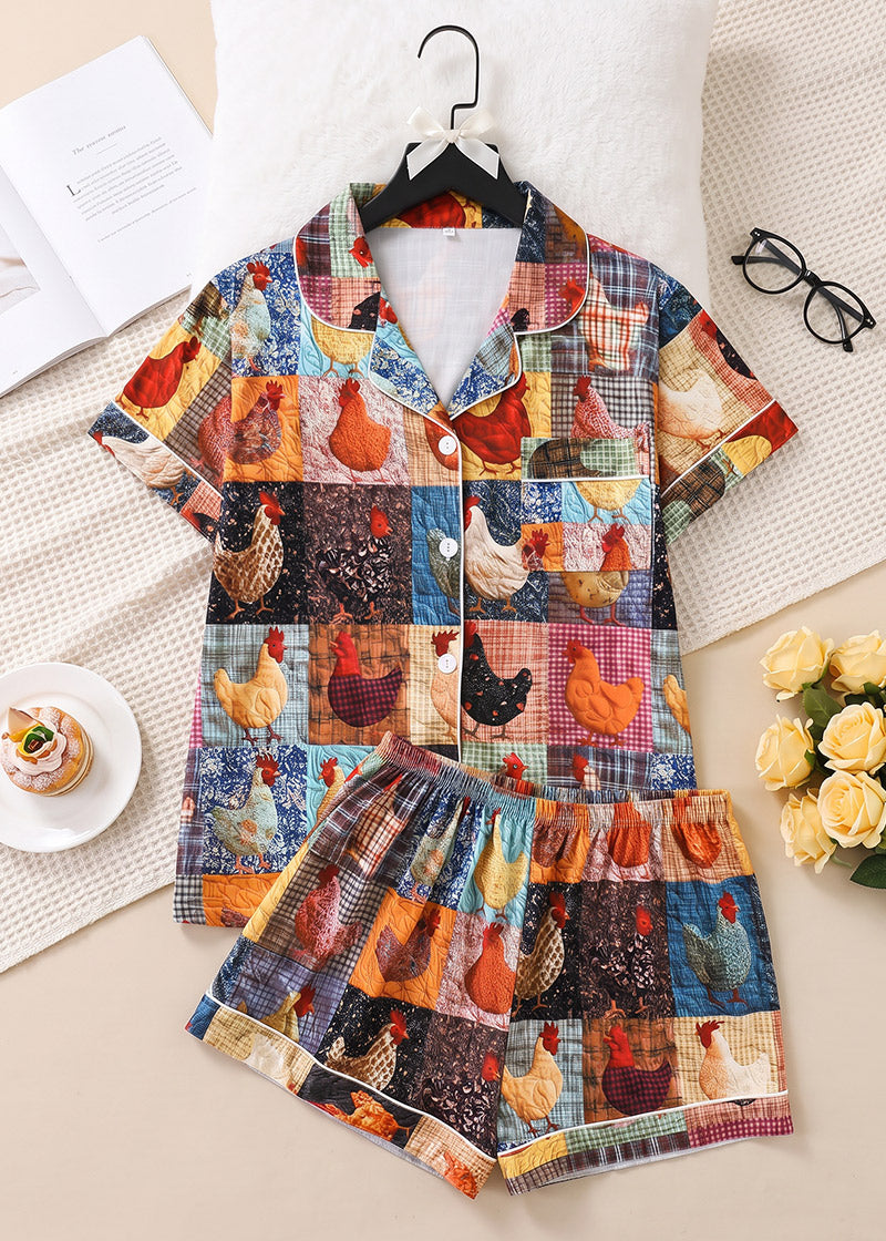 Women’s Check Print 2-Piece Pajama Set with Short & Long Sleeve Options