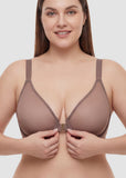 Front Closure Mesh Support Bra