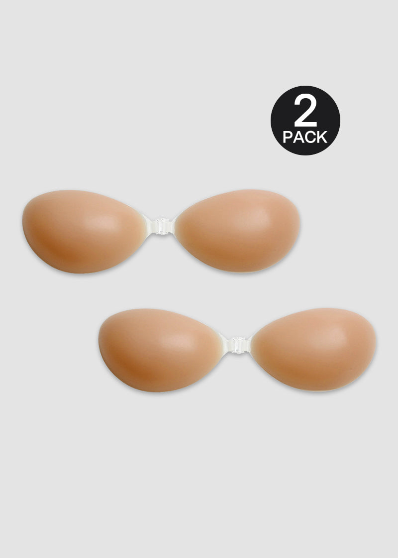 Front Closure Silicone Self-Adhesive Invisible Bra (2 pairs)