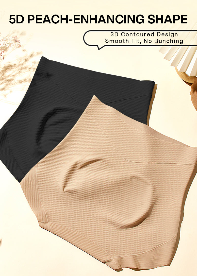 High-Waist Checkered Sculpting Panties (6 Pack)