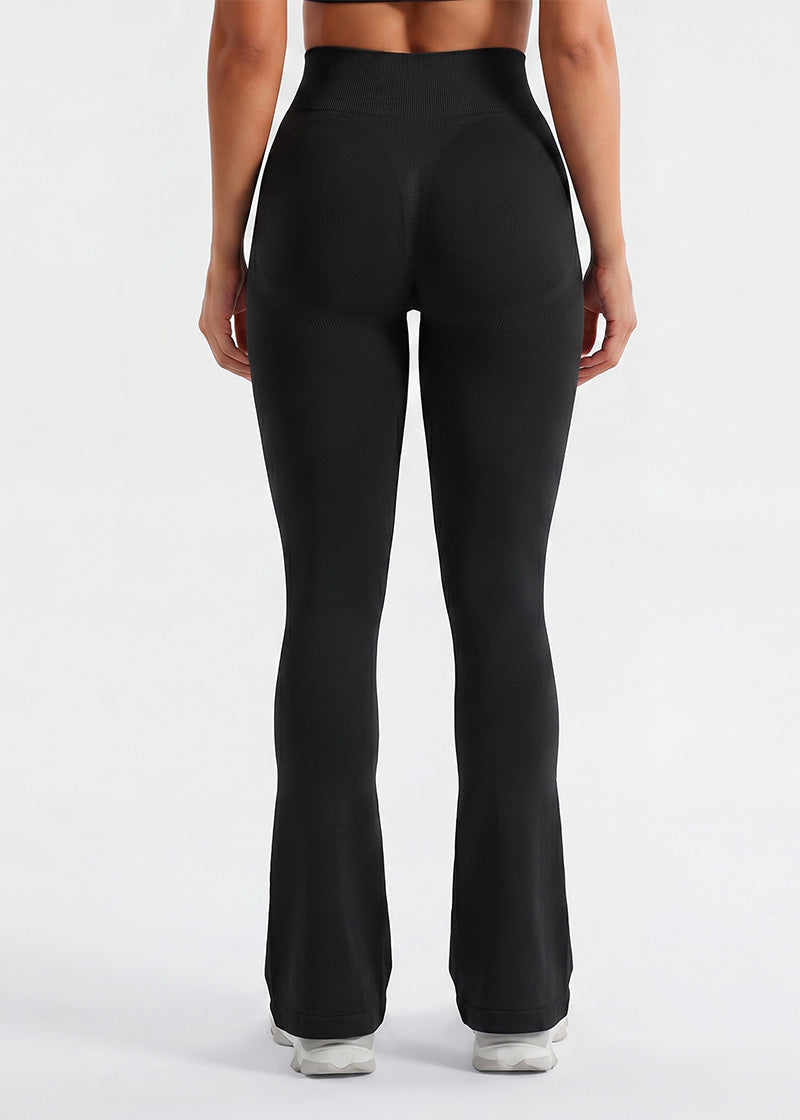 High-Waisted Mini Flare Yoga Leggings – Seamless Butt Lifting Pants