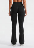 High-Waisted Mini Flare Yoga Leggings – Seamless Butt Lifting Pants