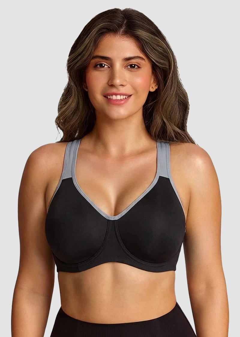 Full Coverage External Underwire Sports Bra