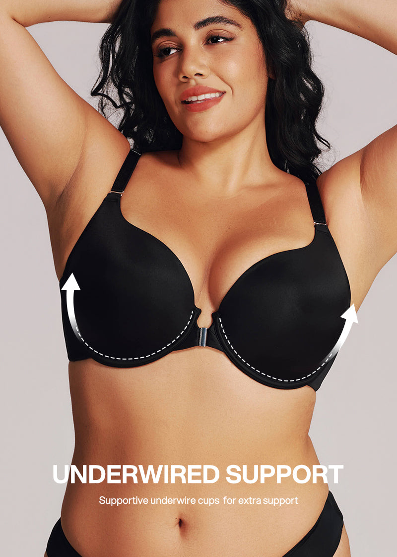 Comfort Front Closure Push Up Bra