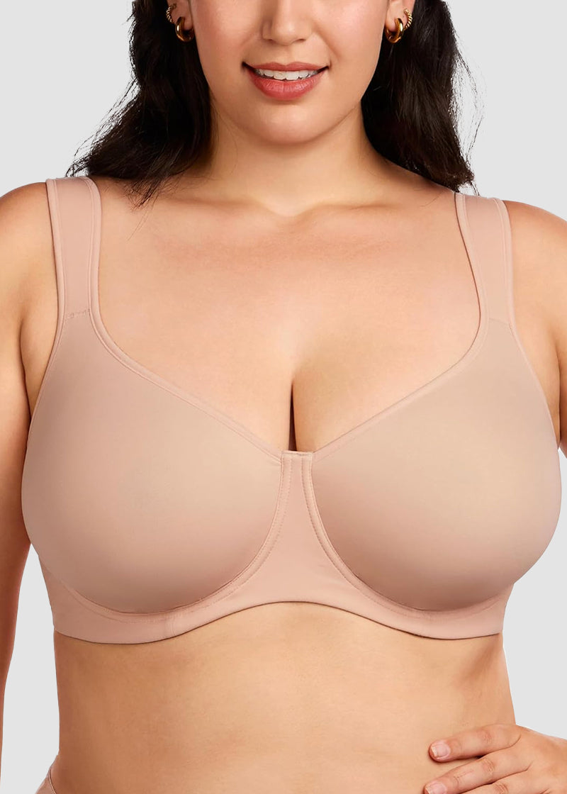 Soft Plus Size Full Coverage Unlined Minimizer Bra