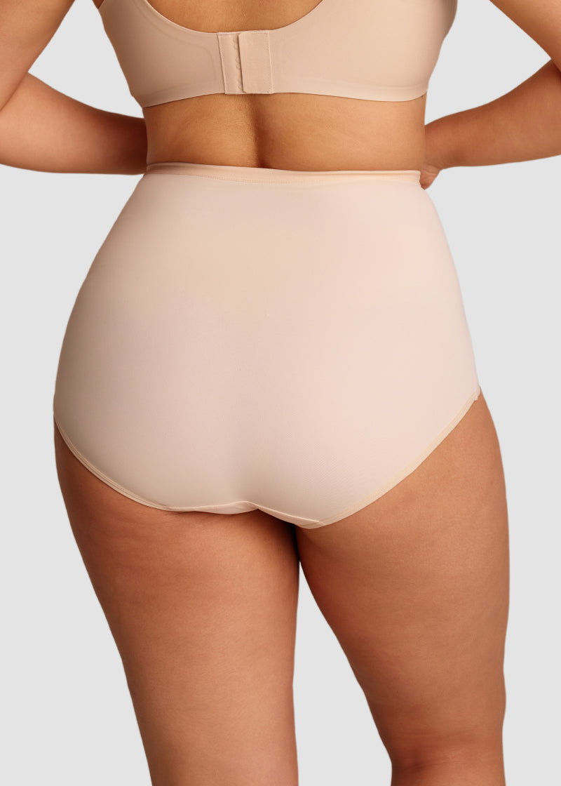Plus-Size High-Waist Cross Tummy Control Panties (5 Pack)