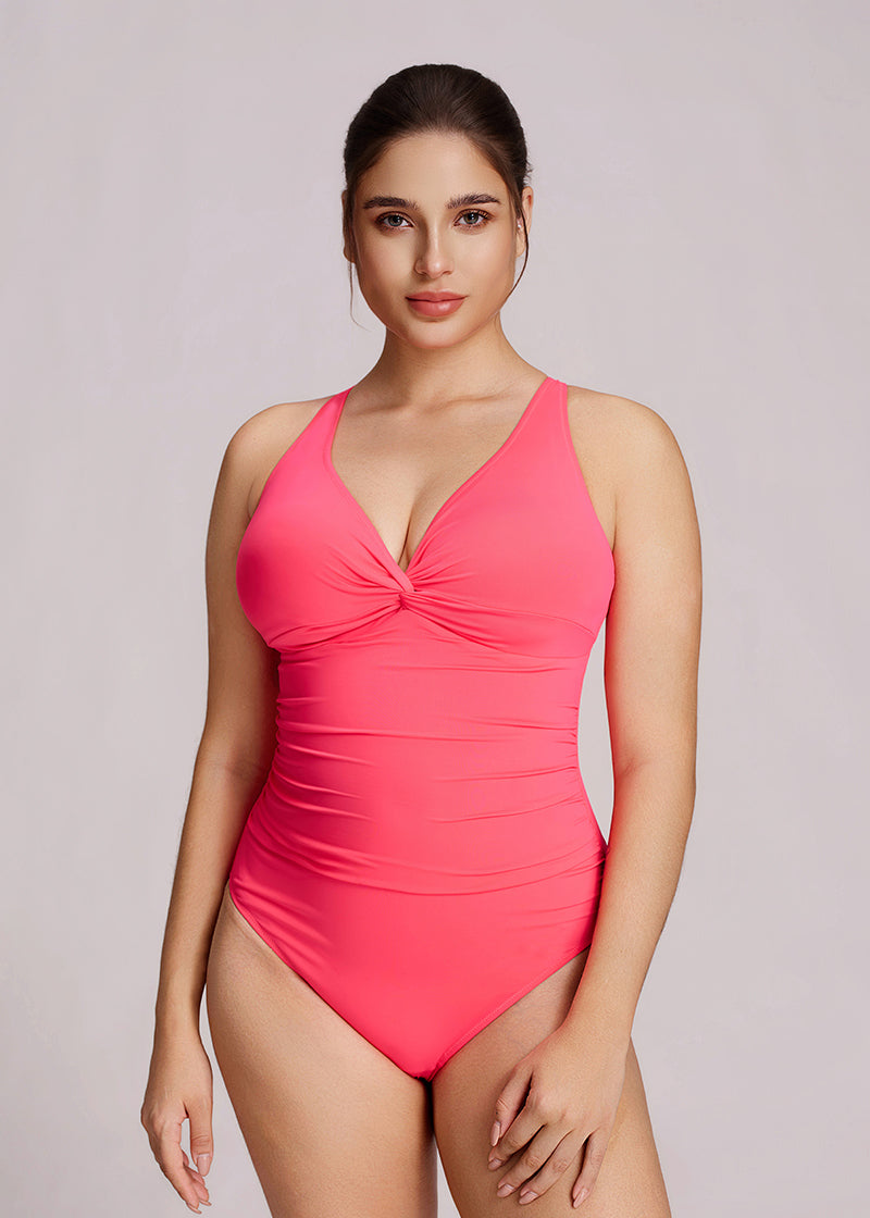 Twist Front Sculpting Shapewear Swimsuit