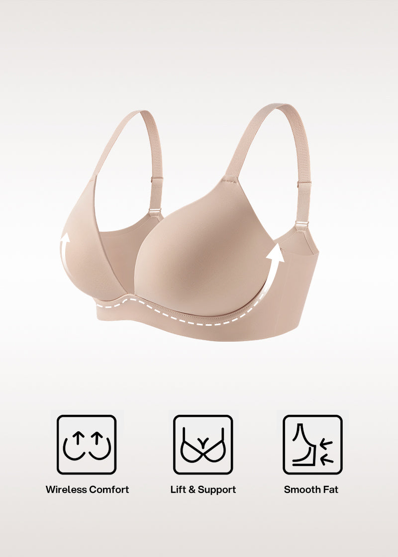 Comfort Wireless Deep V Plunge Bra