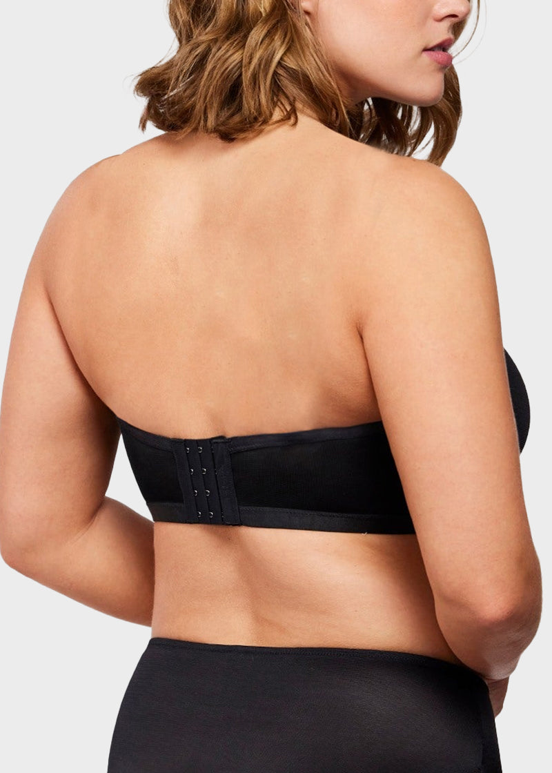 Strapless Mesh Balconette Underwire Bra