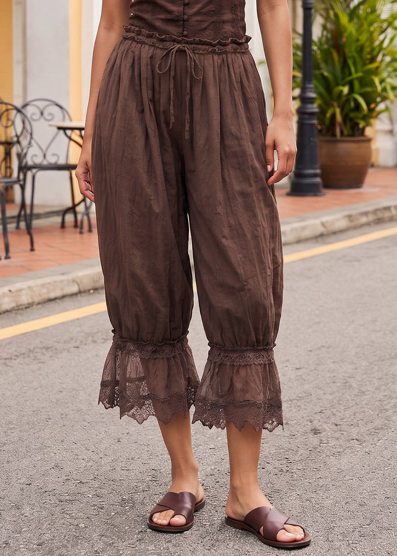 Lace Bloomer Pants for Women Capri Pants