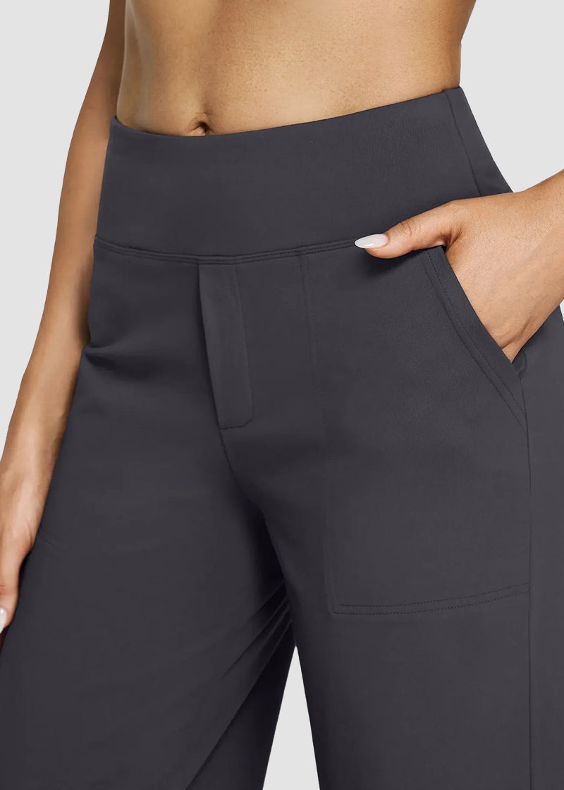 Women's Loose High-Waist Stretch Bootcut Work Leggings