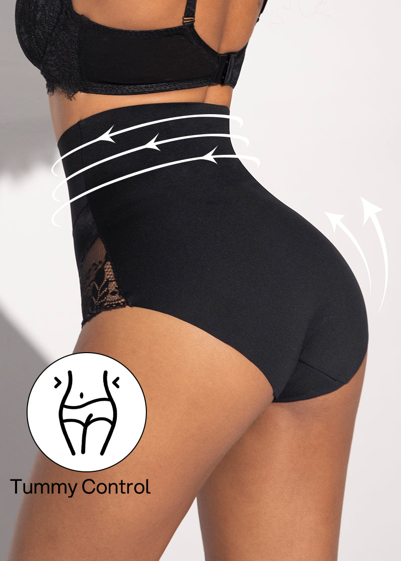 High-Waist Seamless Lace Shaping Panty (3 Pack)
