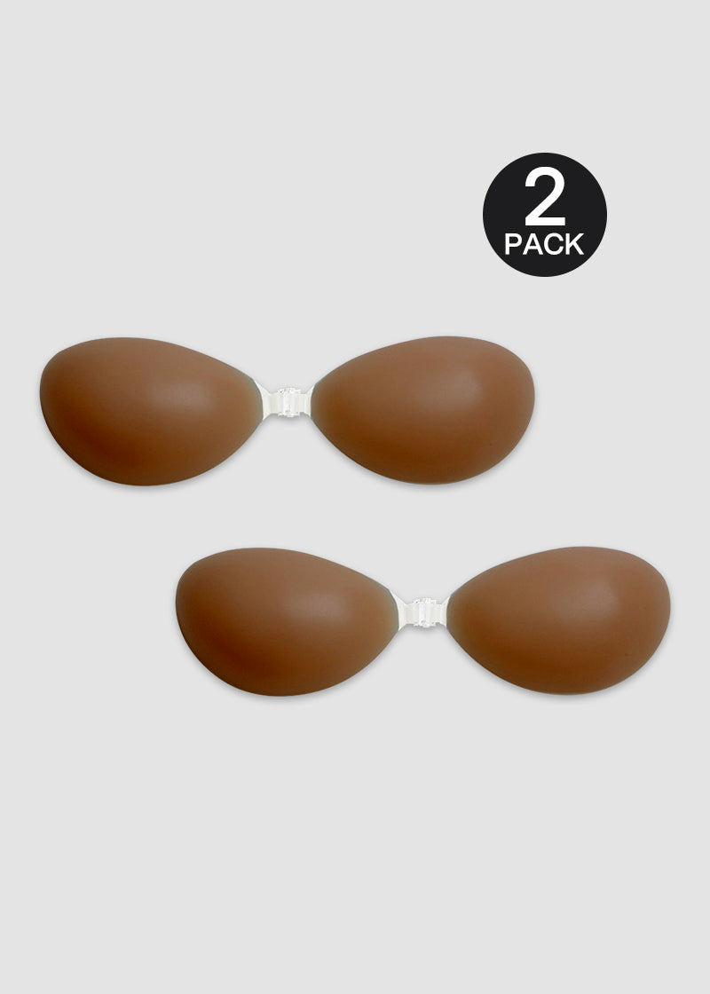 Front Closure Silicone Self-Adhesive Invisible Bra (2 pairs)