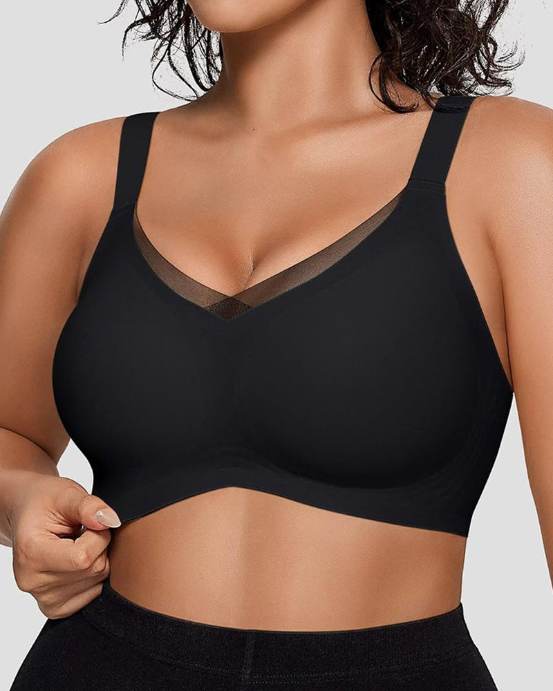 Smoothing Full Coverage Mesh Wireless Bra