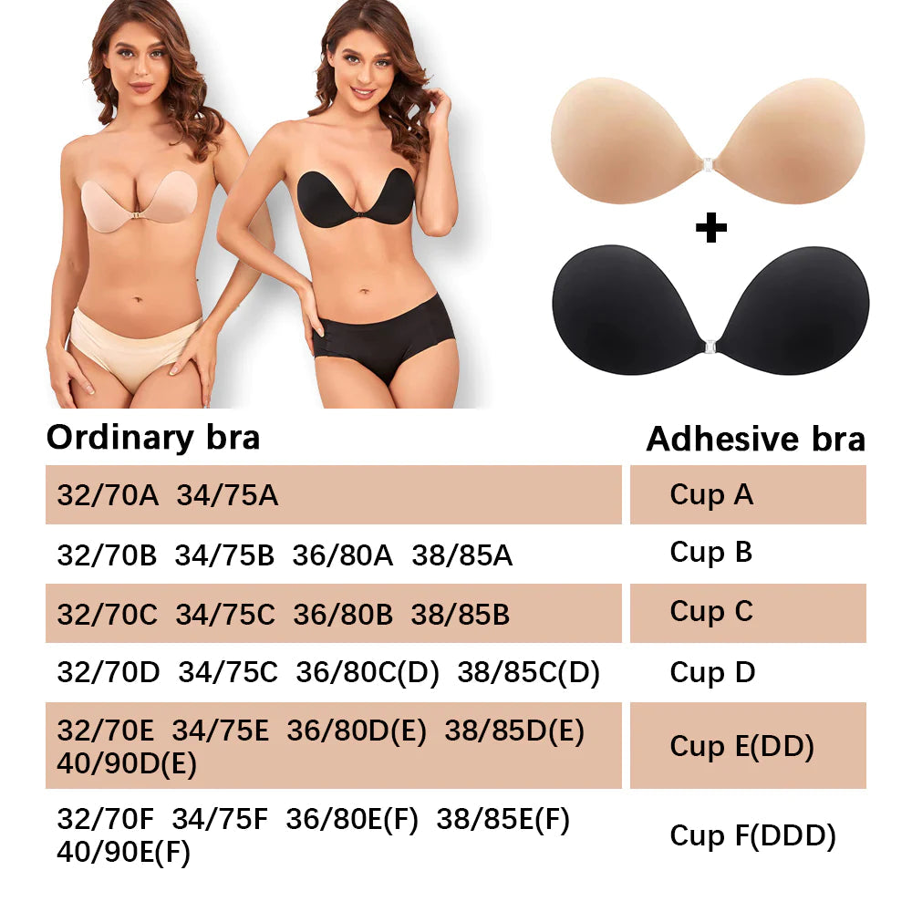 LilyLove®Adhesive Bra Strapless Sticky Invisible Push up Silicone Bra