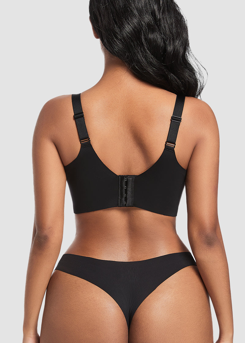 Back Smoothing Push-Up Plunge Bra