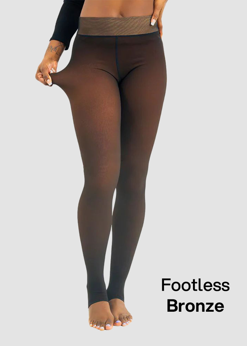 Semi Transparent Fleece Lined Tights