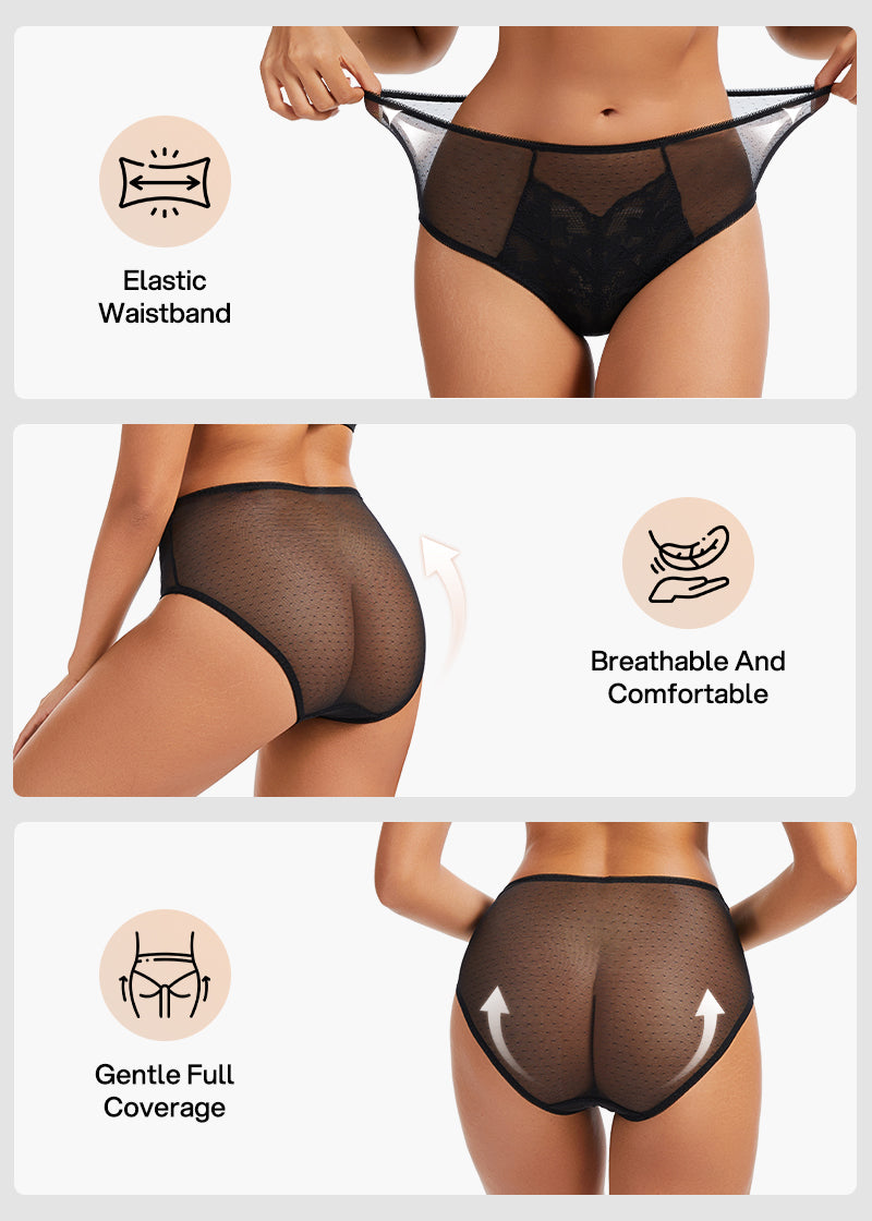 Enchant Floral Lace Brief Underwear (3 Pack)