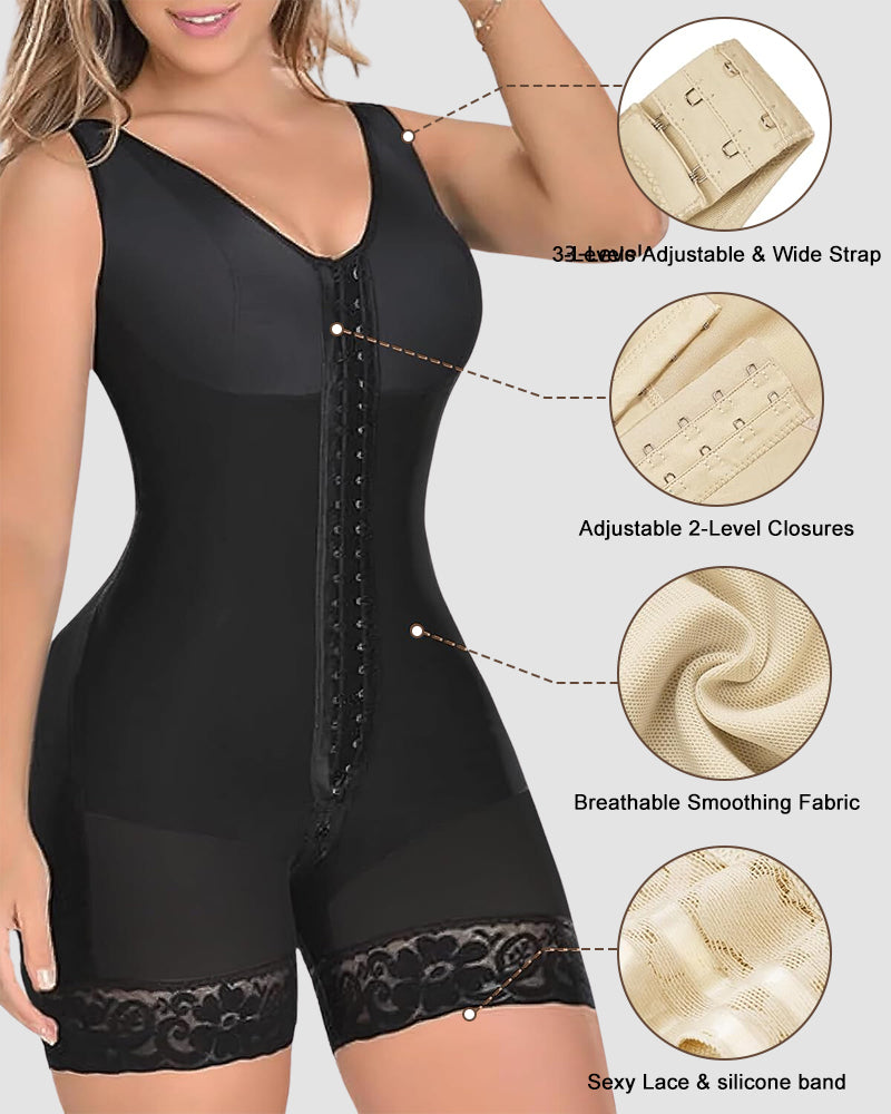 LilyLove® Double Compression Tummy Control Shapewear Faja With Bra