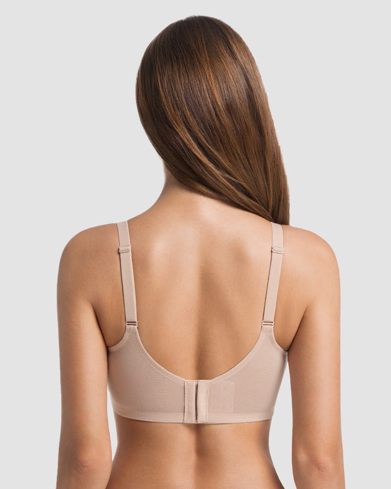 Unlined Mesh Panel Minimizer Bra