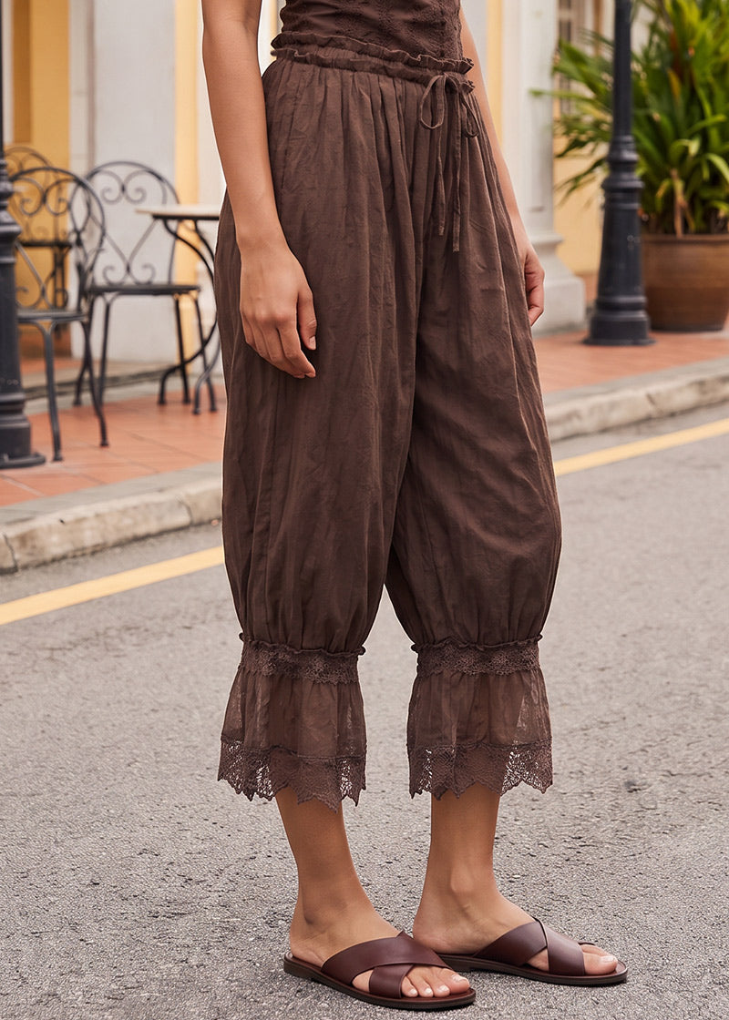 Lace Bloomer Pants for Women Capri Pants