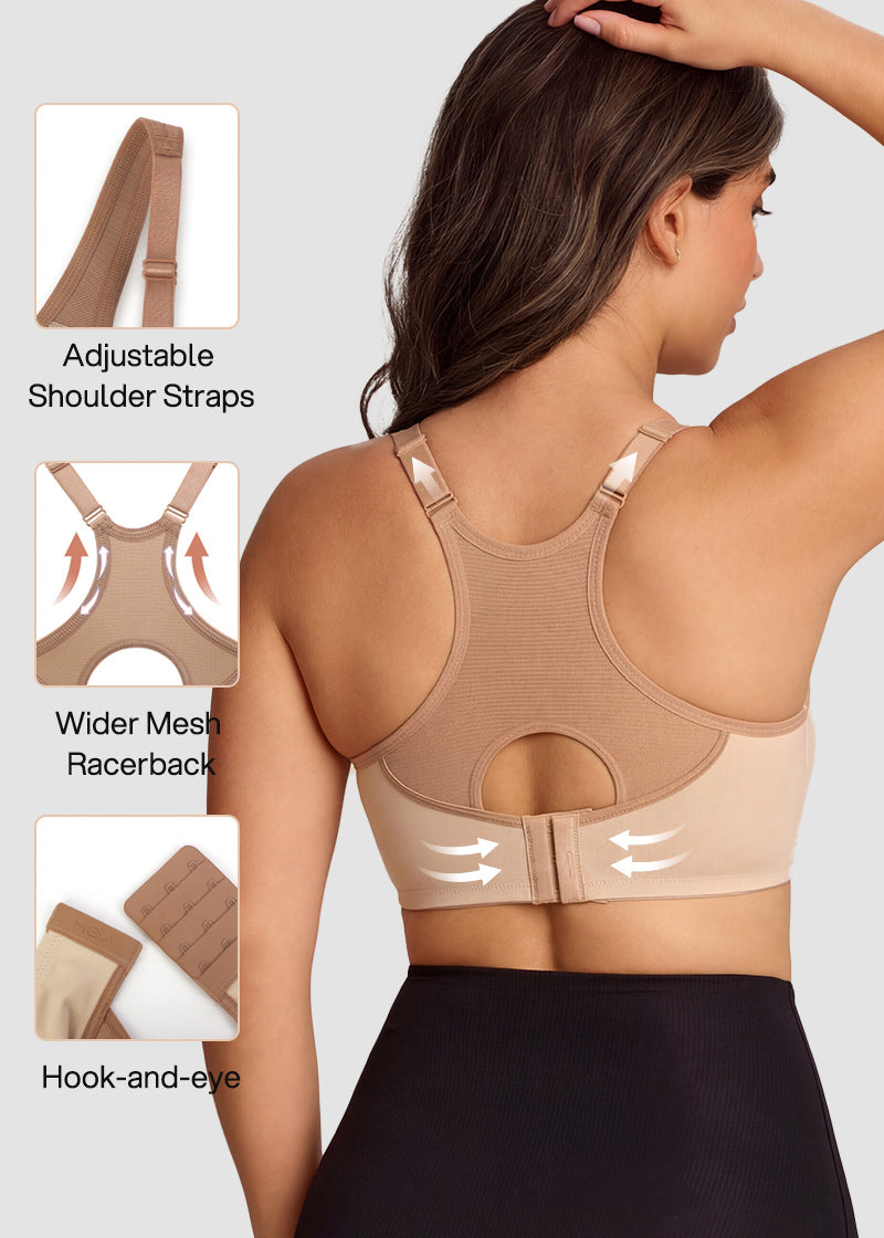 Full Coverage External Underwire Sports Bra